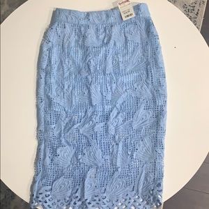 Blue lace skirt